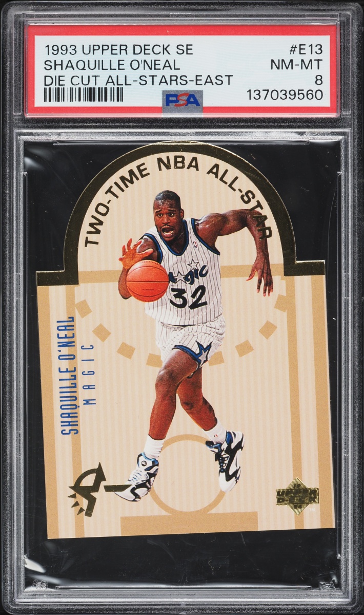 1993 Upper Deck SE All Stars Die-Cut Shaquille O'Neal #E13 PSA 8 NM-MT