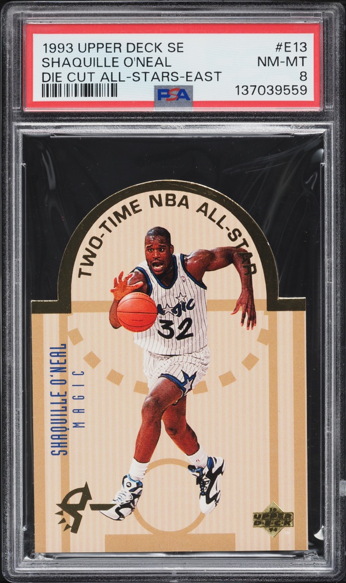 1993 Upper Deck SE All Stars Die-Cut Shaquille O'Neal #E13 PSA 8 NM-MT