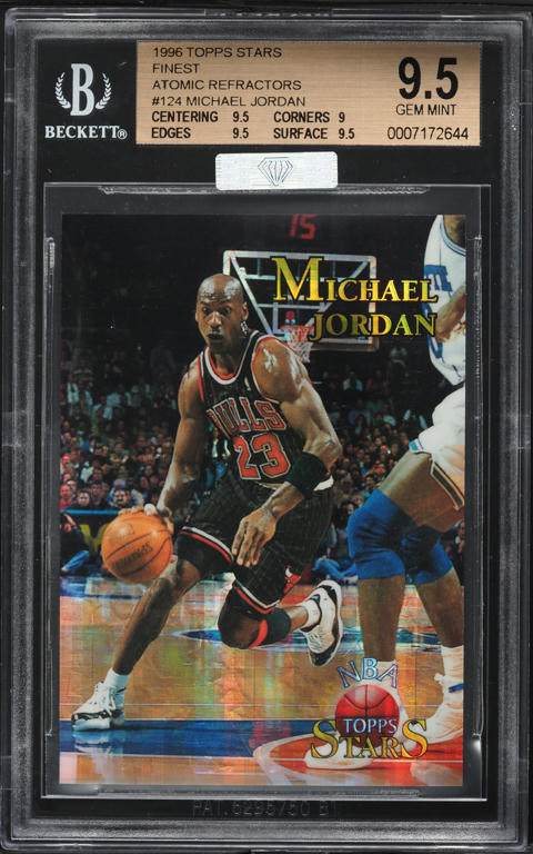 1996 Topps NBA Stars Atomic Refractor Michael Jordan #74 BGS