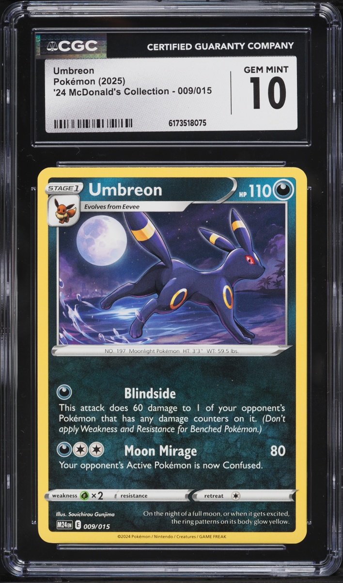 2025 Pokemon Mega Evolution McDonald's Collection Umbreon #9 CGC 10 GEM MINT