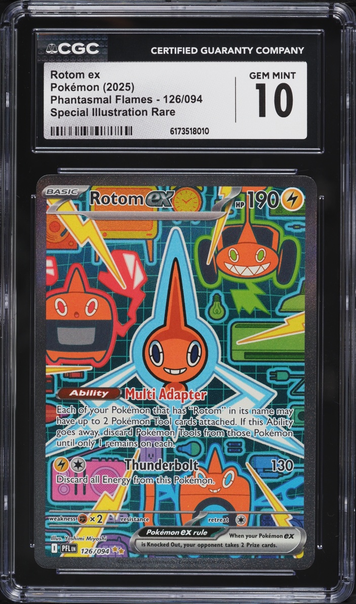 2025 Pokemon Mega Evolution Phantasmal Flames SIR Rotom ex #126 CGC 10 GEM MINT