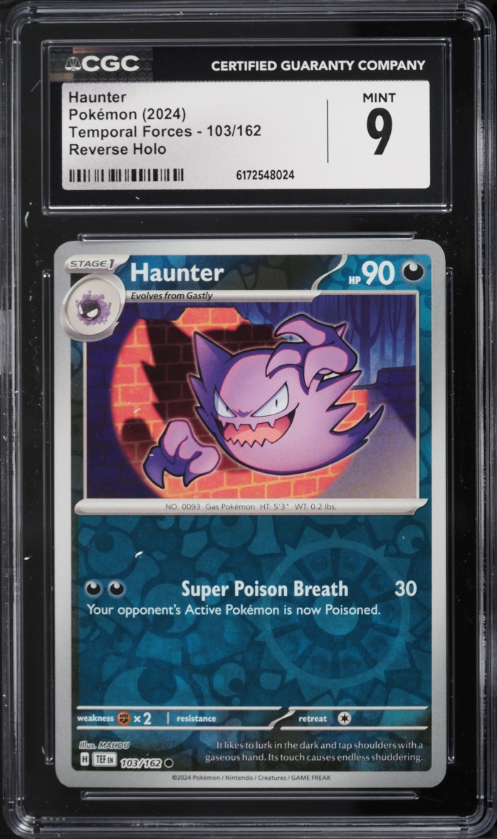 2024 Pokemon Scarlet & Violet Temporal Forces Reverse Holo Haunter #103 CGC 9 MINT