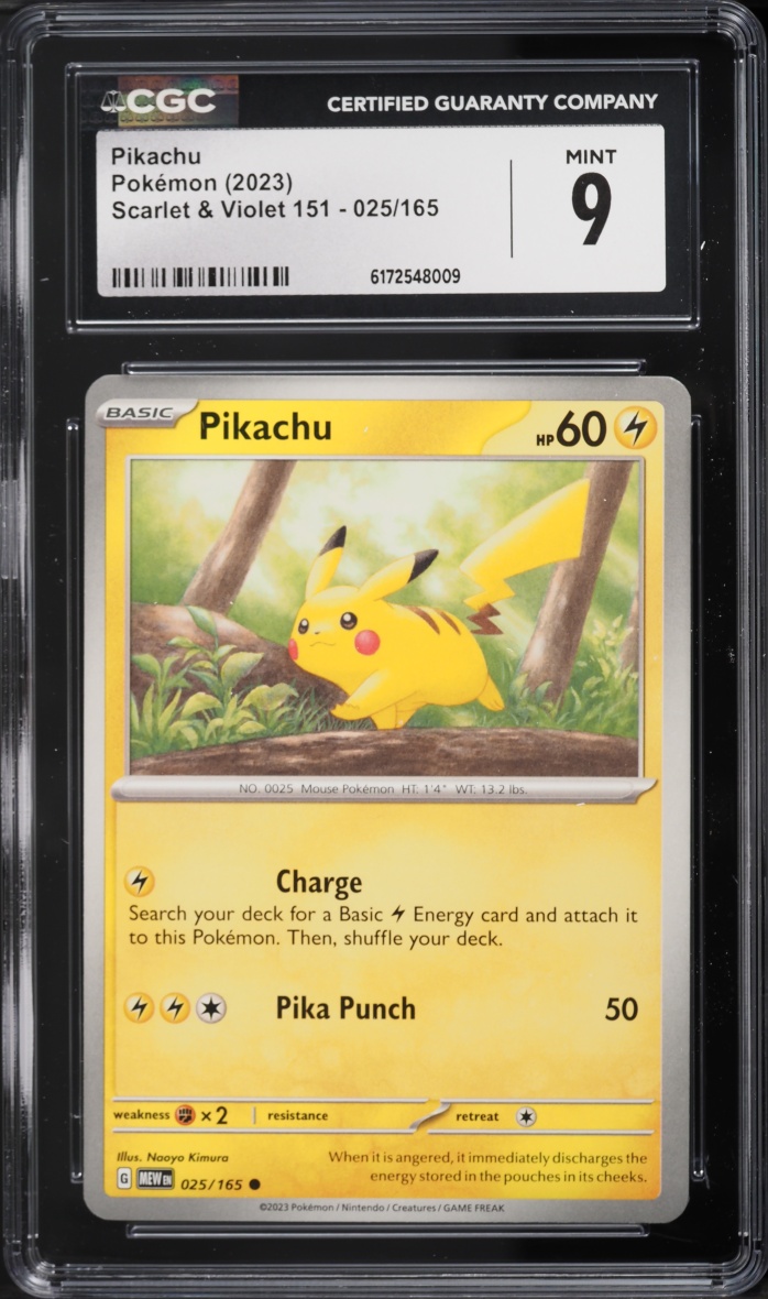 2023 Pokemon Scarlet & Violet 151 Pikachu #25 CGC 9 MINT
