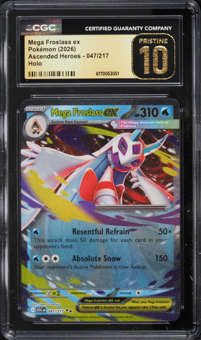 2026 Pokemon Mega Evolution Ascended Heroes Holo Mega Froslass ex #47 CGC 10 PRISTINE