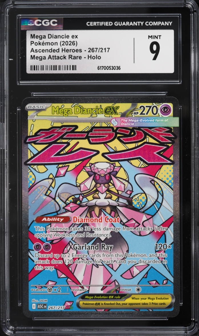 2026 Pokemon Mega Evolution Ascended Heroes MA Mega Diancie ex #267 CGC 9 MINT