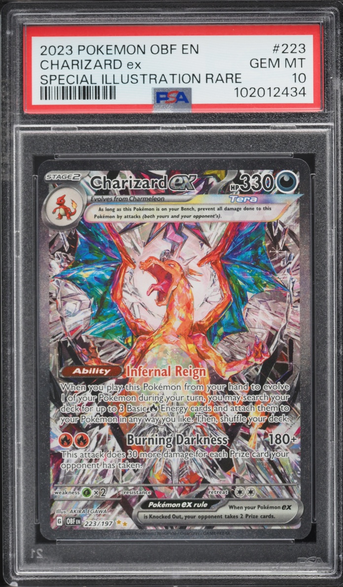 2023 Pokemon Scarlet & Violet Obsidian Flames SIR Charizard ex #223 PSA 10 GEM MINT