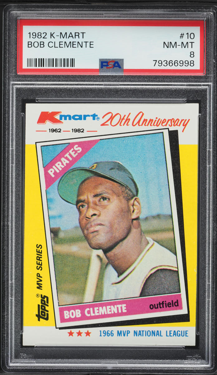 1982 K-Mart Roberto Clemente #10 PSA 8 NM-MT