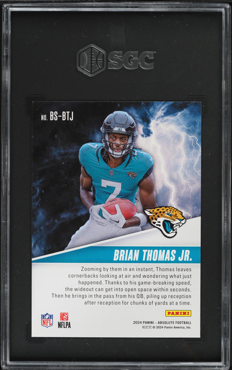 2024 Absolute By Storm Brian Thomas Jr. ROOKIE #BS-BTJ SGC 9 MINT