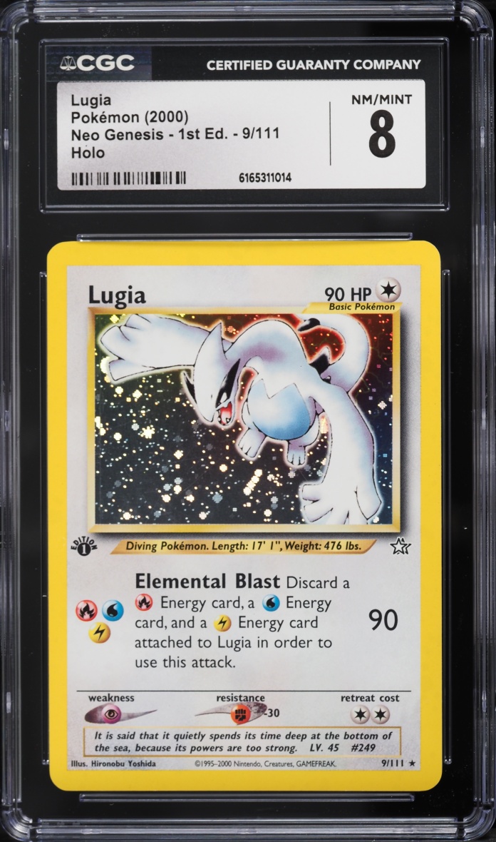 2000 Pokemon Neo Genesis 1st Edition Holo Lugia #9 CGC 8 NM-MT
