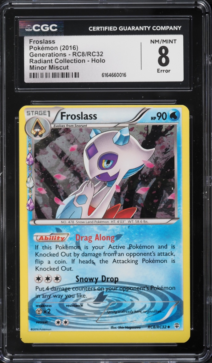 2016 Pokemon XY Generations Radiant Collection Holo Froslass #RC8 CGC 8 NM-MT