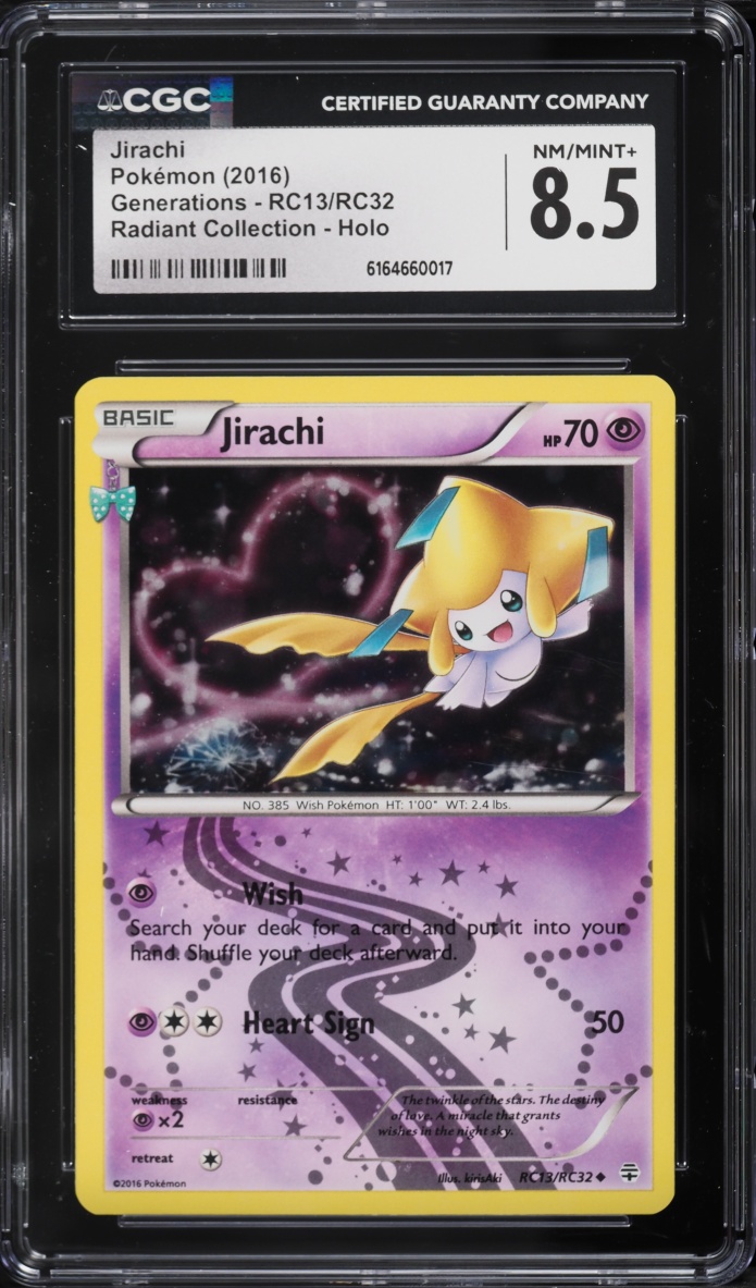 2016 Pokemon XY Generations Radiant Collection Holo Jirachi #RC13 CGC 8.5 NM-MT+