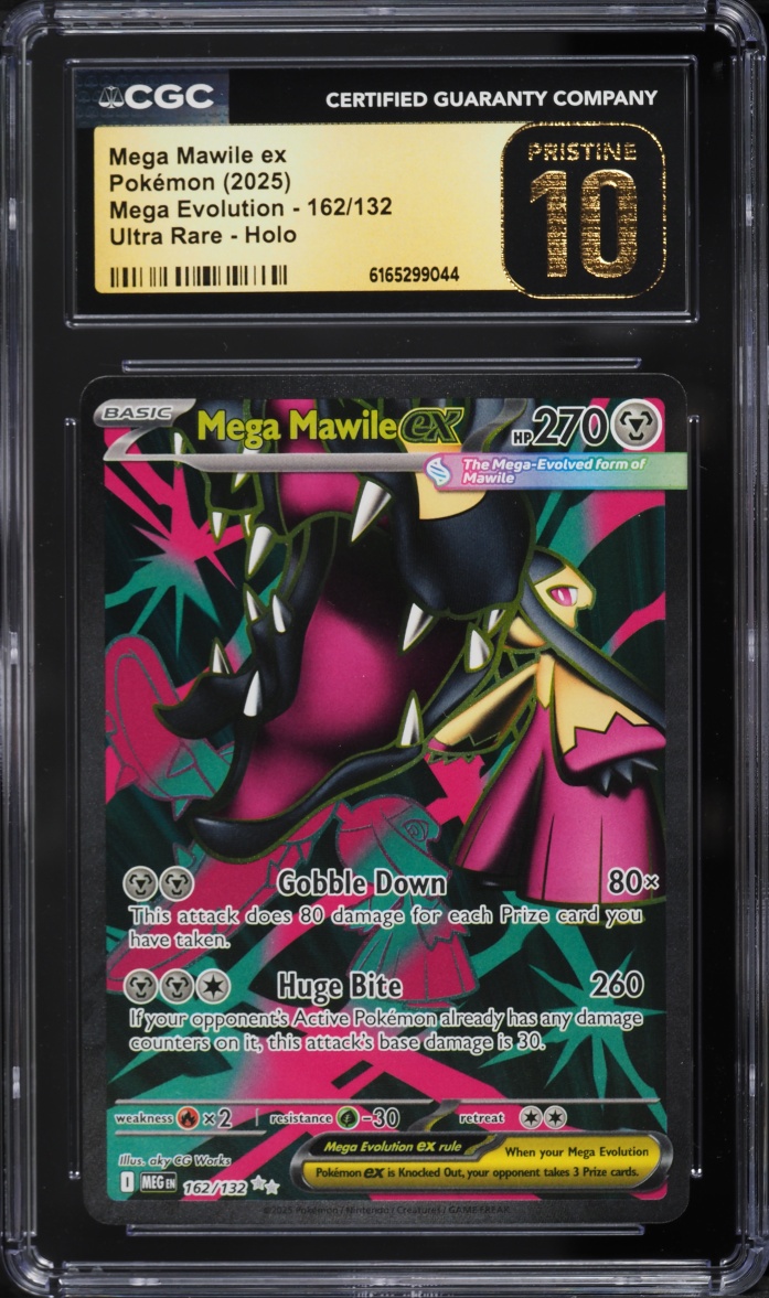 2025 Pokemon Mega Evolution Full Art Mega Mawile EX #162 CGC 10 PRISTINE