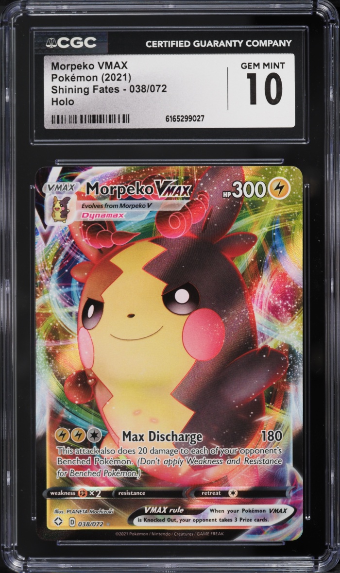 2021 Pokemon Sword & Shield Shining Fates Full Art Morpeko VMAX #38 CGC 10 GEM MINT