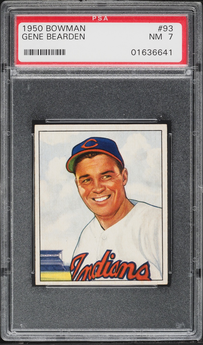 1950 Bowman Gene Bearden #93 PSA 7 NRMT
