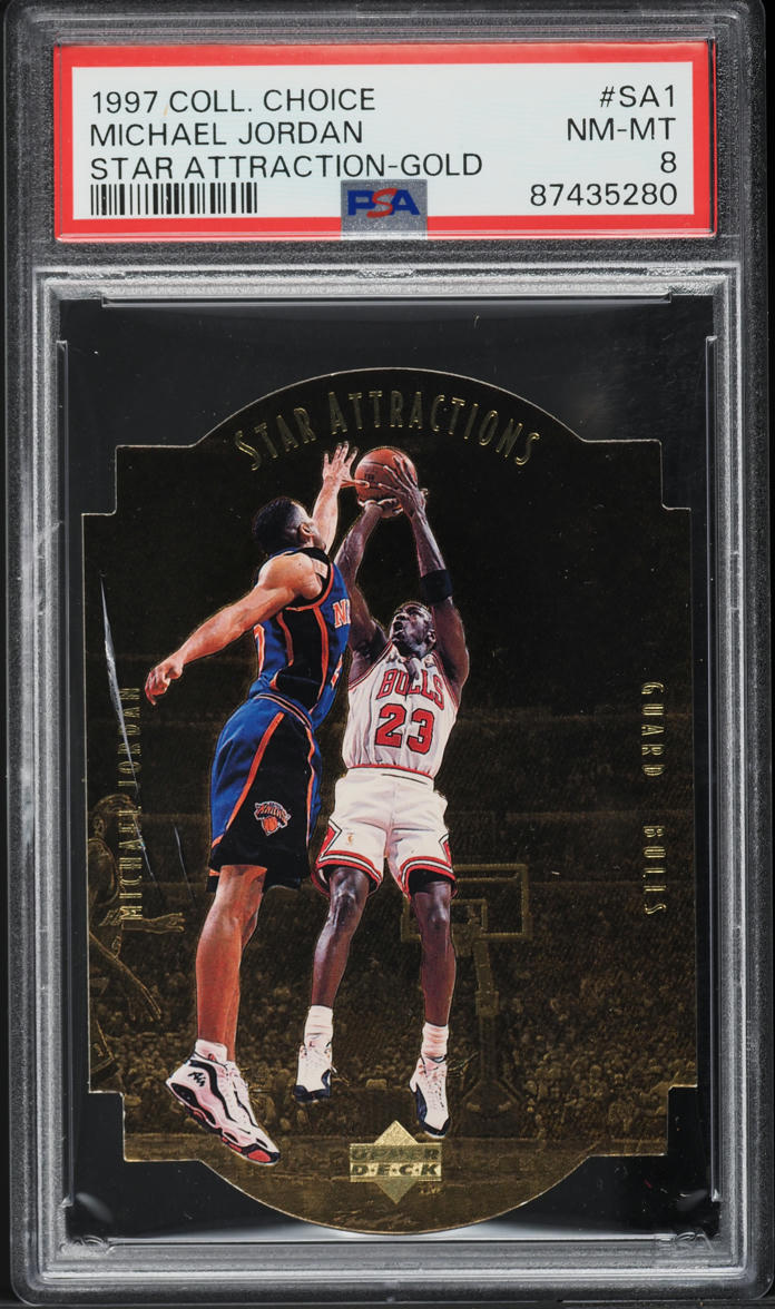 1997 Collector's Choice Star Attraction Gold Michael Jordan #SA1 PSA 8 NM-MT