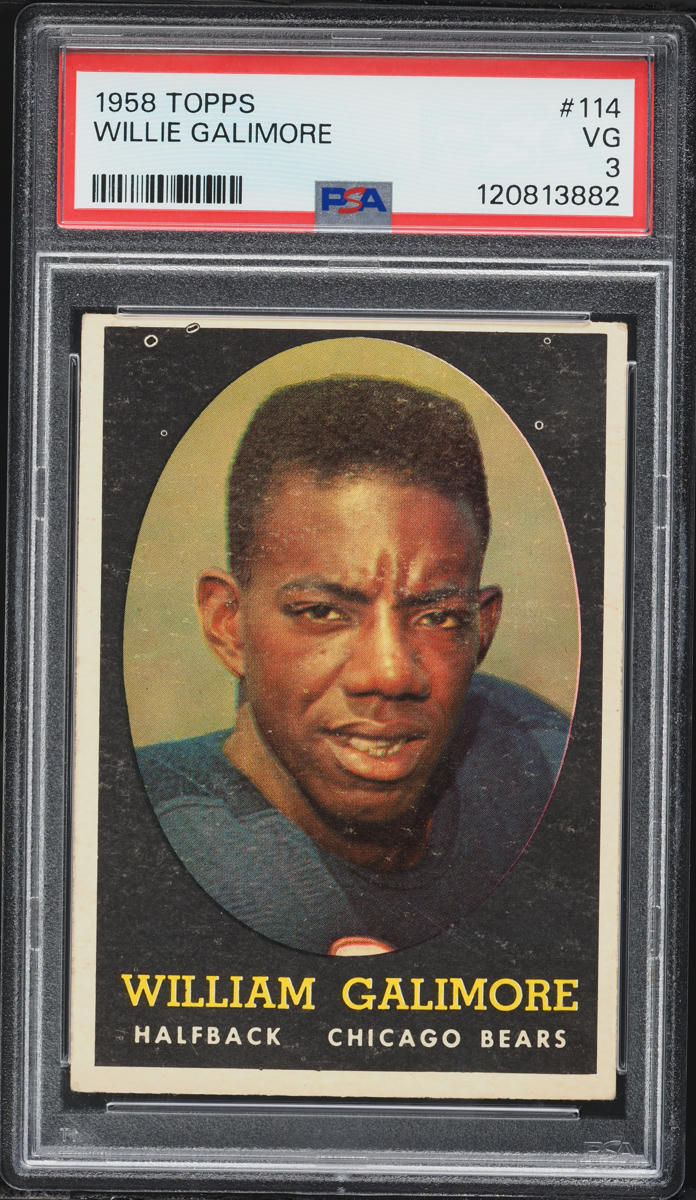 1958 Topps Football Willie Galimore ROOKIE #114 PSA 3 VG