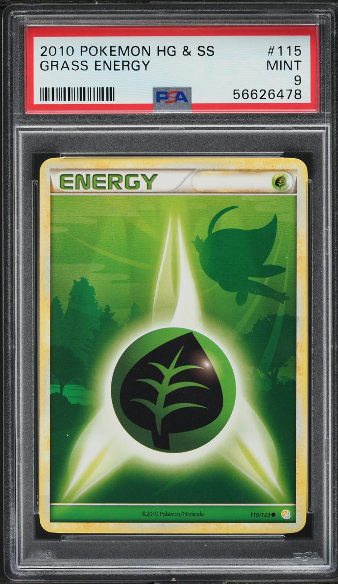 2010 Pokemon HeartGold & SoulSilver Grass Energy #115 PSA 9 MINT