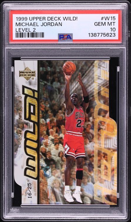1999 Upper Deck Wild! Level 2 Die-Cut Michael Jordan /25 #W15 PSA 10 GEM MINT