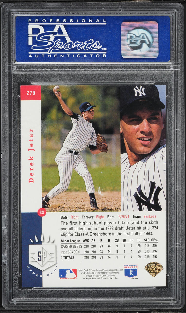 1993 SP Foil Derek Jeter ROOKIE #279 PSA 9 MINT