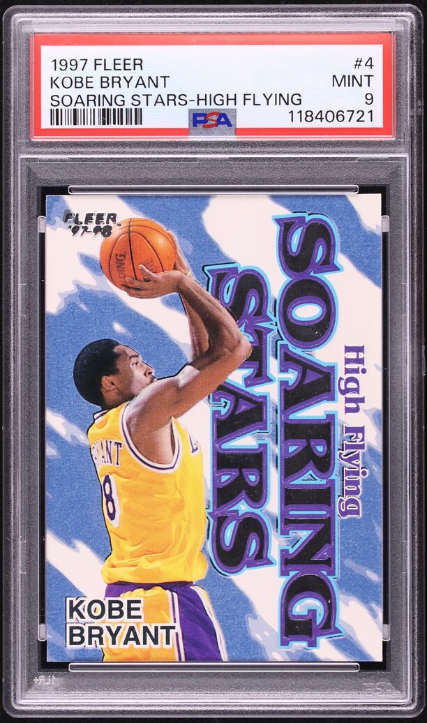 1997 Fleer High Flying Soaring Stars Kobe Bryant #4 PSA 9 MINT