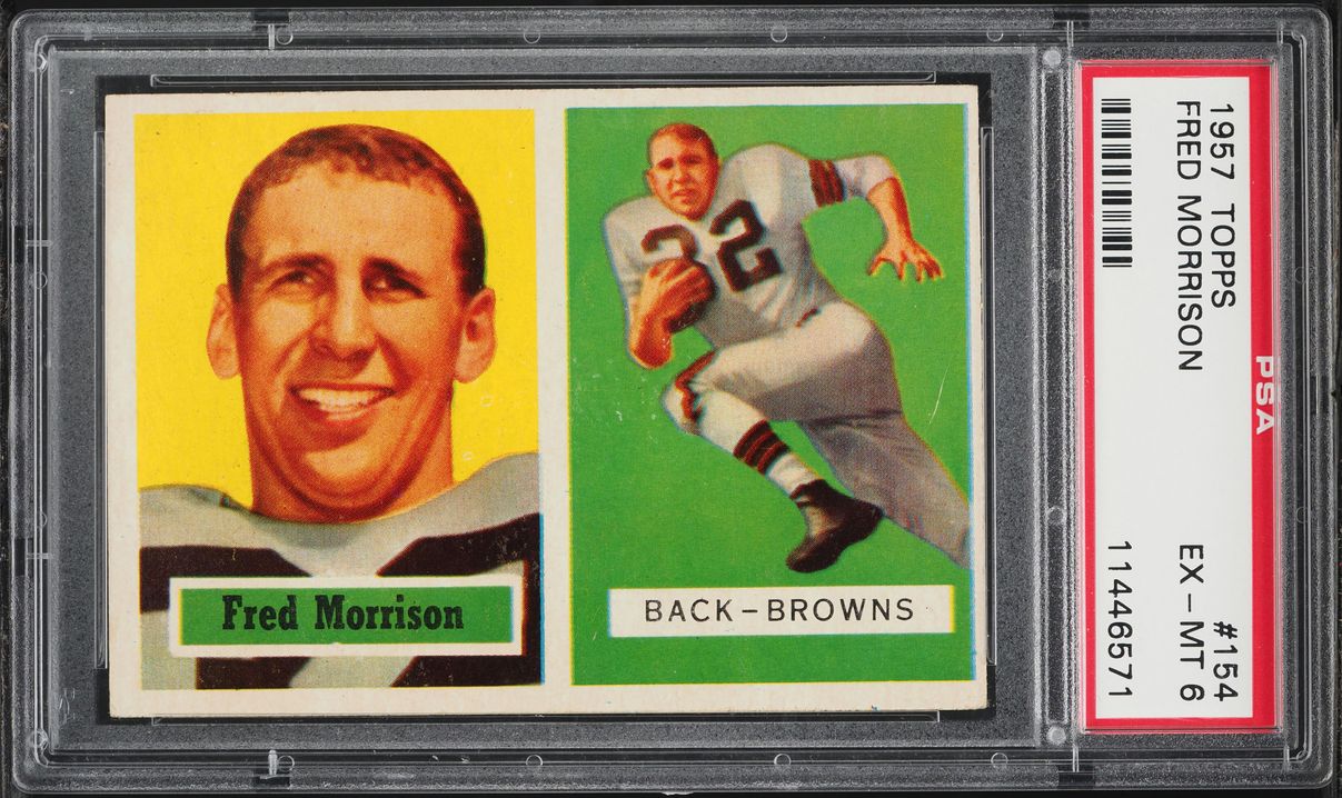 1957 Topps Football Fred Morrison #154 PSA 6 EXMT