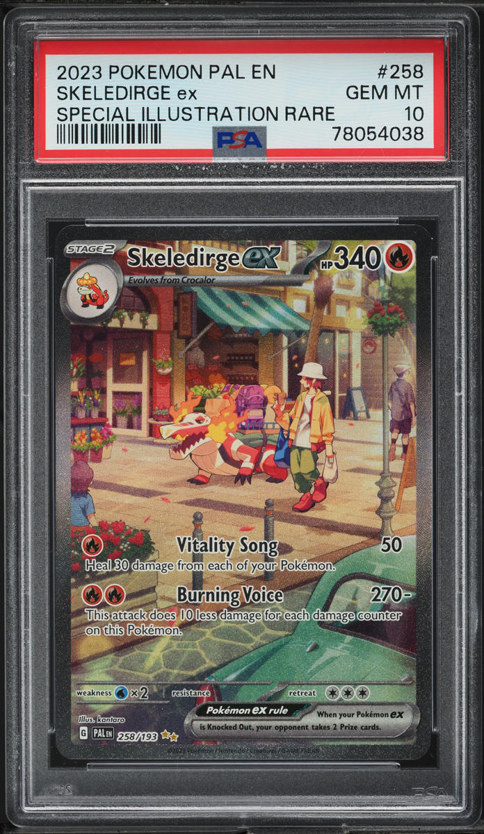 2023 Pokemon Scarlet & Violet Paldea Evolved SIR Skeledirge ex #258 PSA 10 GEM MINT