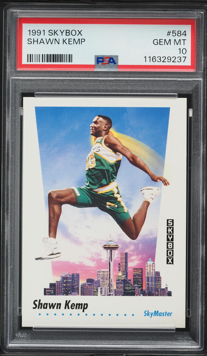 1991 Skybox Basketball Shawn Kemp #584 PSA 10 GEM MINT