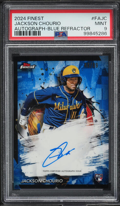 2024 Bowman Chrome Orange Refractor Jackson Chourio ROOKIE AUTO