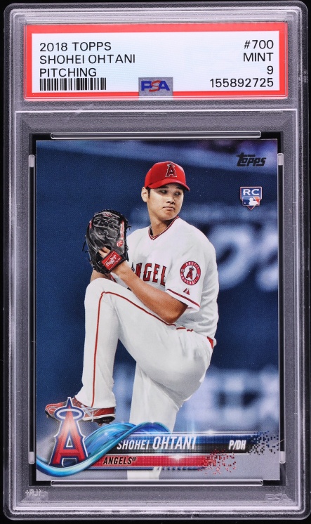 2018 Topps Pitching Shohei Ohtani ROOKIE #700 PSA 9 MINT