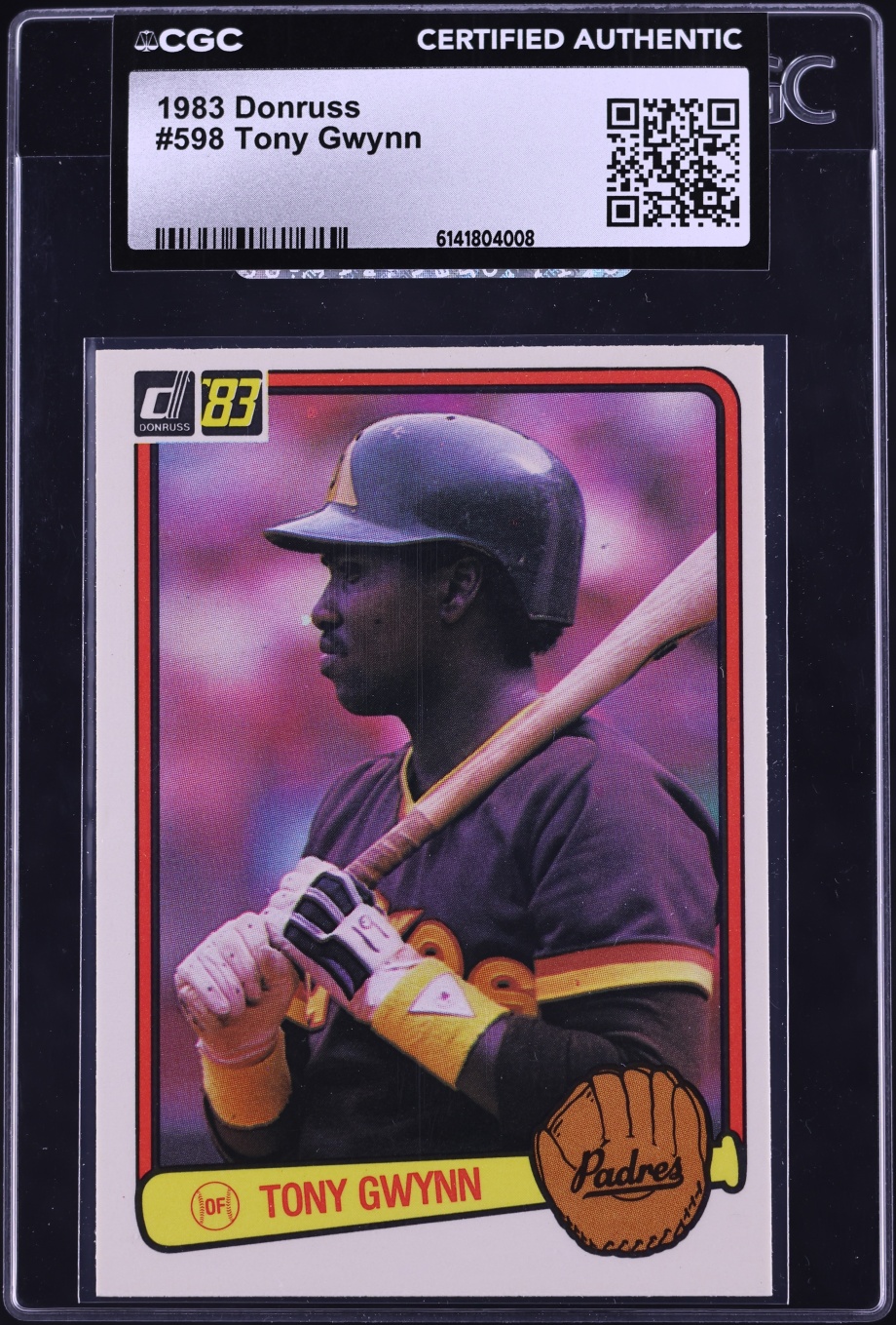 1983 Donruss Tony Gwynn ROOKIE #598 CGC AUTH