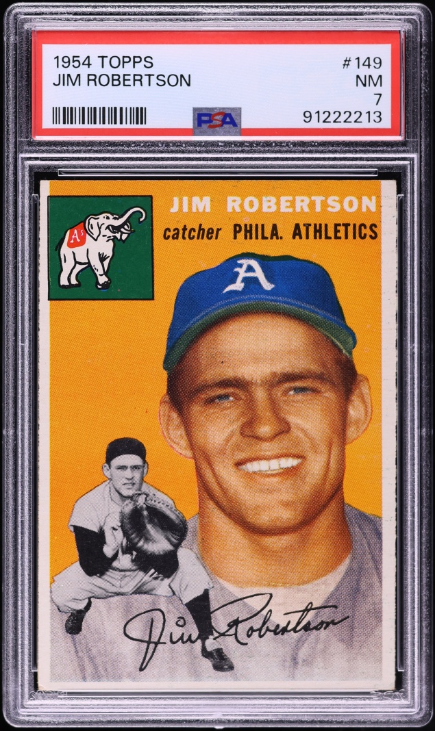 1954 Topps Jim Robertson ROOKIE #149 PSA 7 NRMT