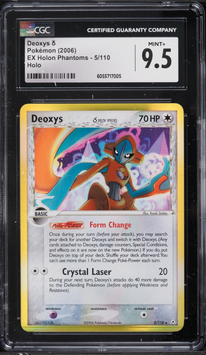 2006 Pokemon EX Holon Phantoms Holo Deoxys #5 CGC 9.5 MINT+