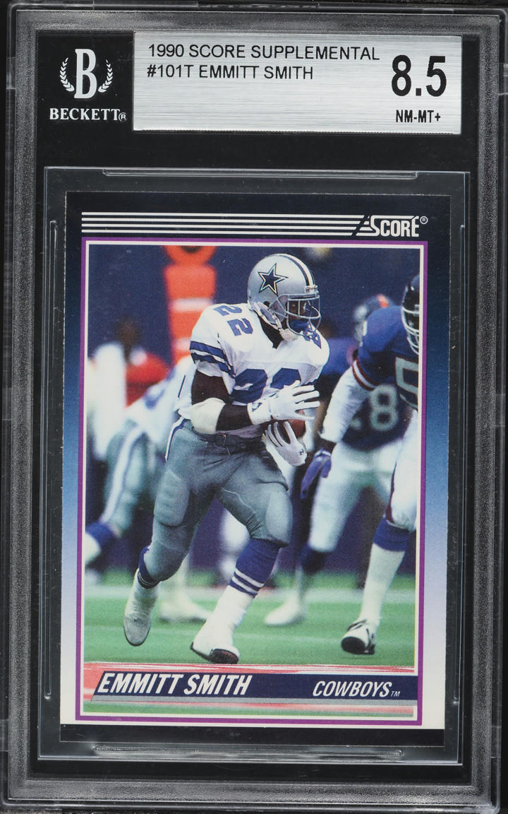 1990 Score Supplemental Emmitt Smith ROOKIE #101T BGS 8.5 NM-MT+