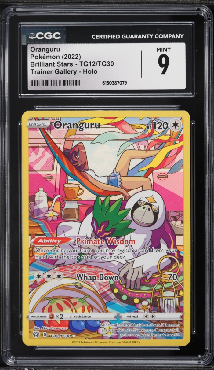 2022 Pokemon Sword & Shield Brilliant Stars CHR Oranguru #TG12 CGC 9 MINT