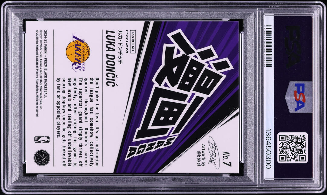 2024 Panini Prizm Black Manga Luka Doncic #7 PSA 10 GEM MINT
