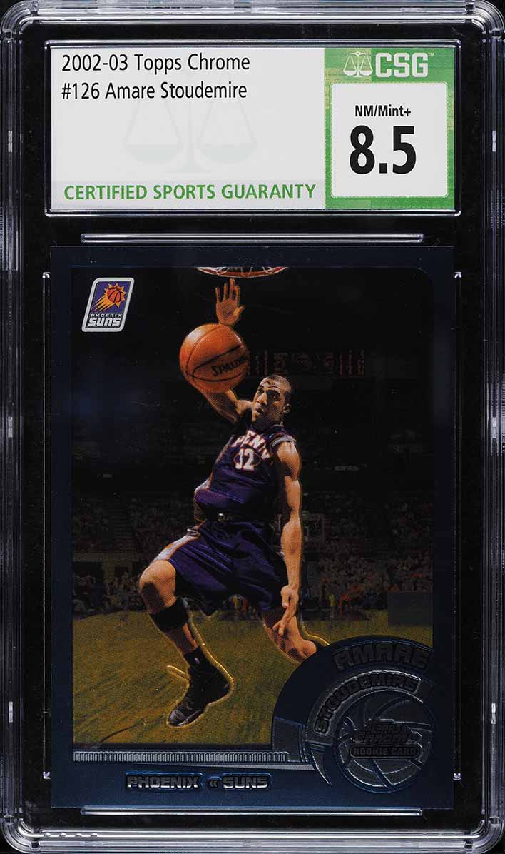 2002 Topps Chrome Amare Stoudemire ROOKIE #126 CSG 8.5 NM-MT+