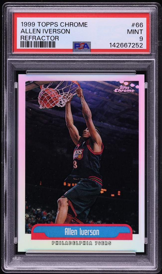 1999 Topps Chrome Refractor Allen Iverson #66 PSA 9 MINT