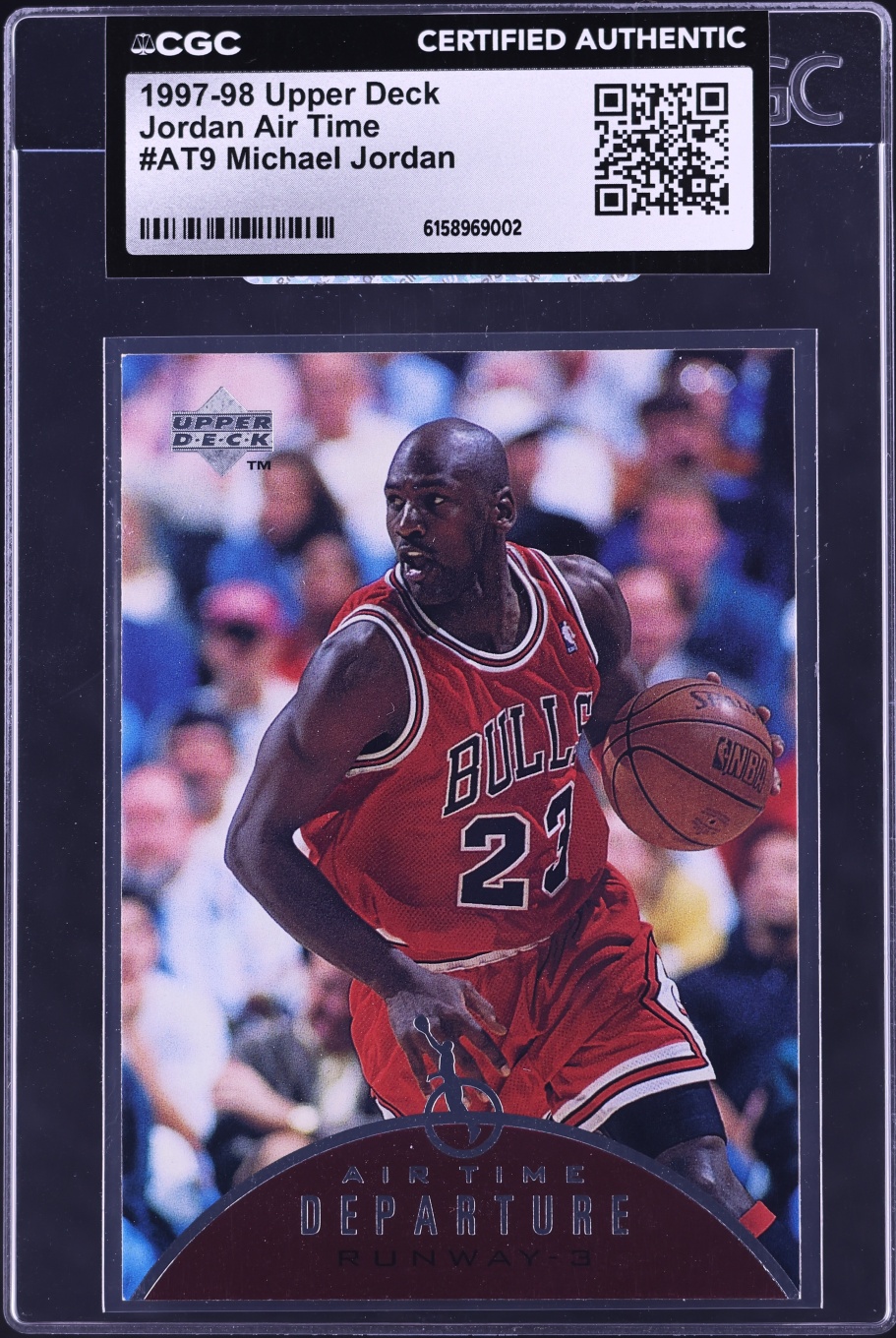 1997 Upper Deck Air Time Michael Jordan #AT9 CGC AUTH