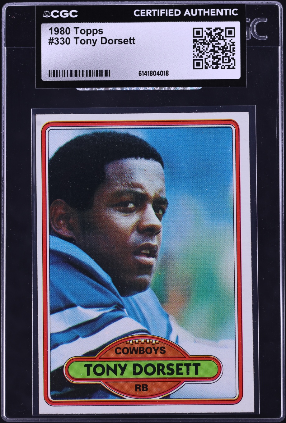 1980 Topps Football Tony Dorsett #330 CGC AUTH