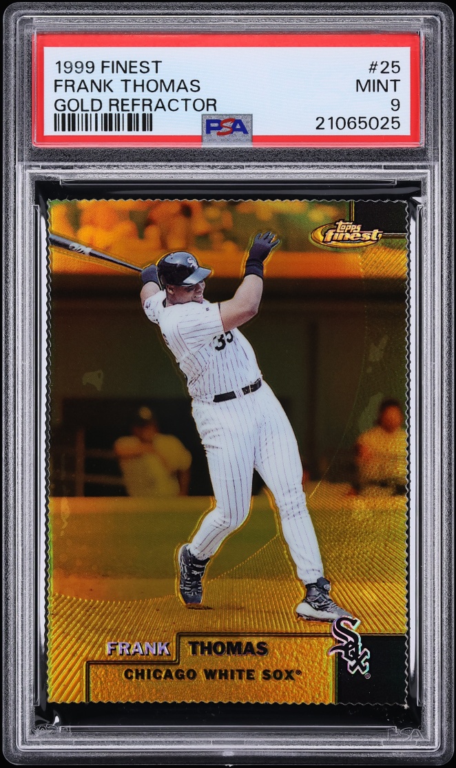 1999 Finest Gold Refractor Frank Thomas /100 #25 PSA 9 MINT