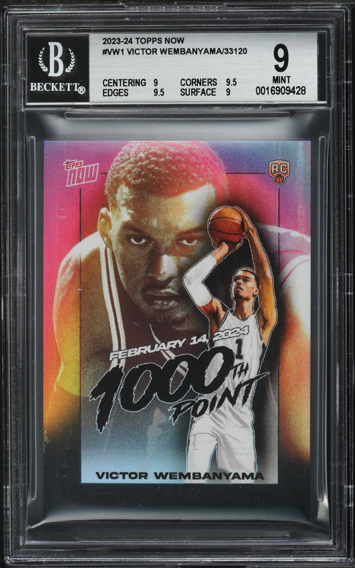 2023 Topps Now Victor Wembanyama ROOKIE #VW-1 BGS 9 MINT