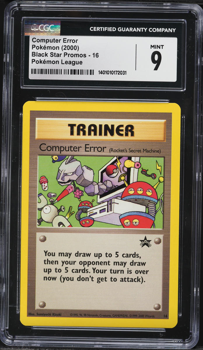2000 Pokemon League Black Star Promo Computer Error #16 CGC 9 MINT