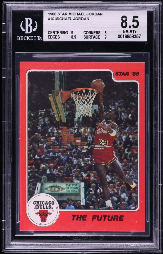 1986 Star Basketball Michael Jordan ROOKIE #10 BGS 8.5 NM-MT+