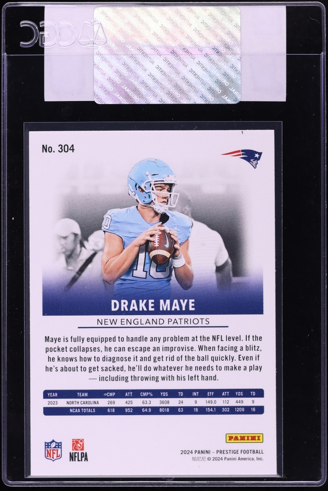2024 Panini Prestige Drake Maye ROOKIE #304 CGC AUTH