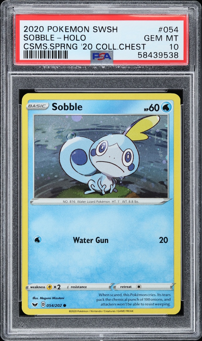 2020 Pokemon Sword & Shield Spring '20 Collection Chest Holo Sobble #54 PSA 10 GEM MINT