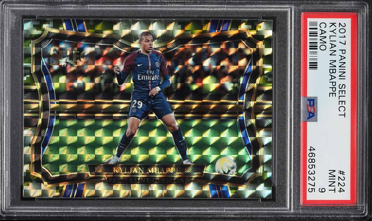 2017 Select Field Level Camo Prizm Kylian Mbappe ROOKIE /20 #224 PSA 9 MINT