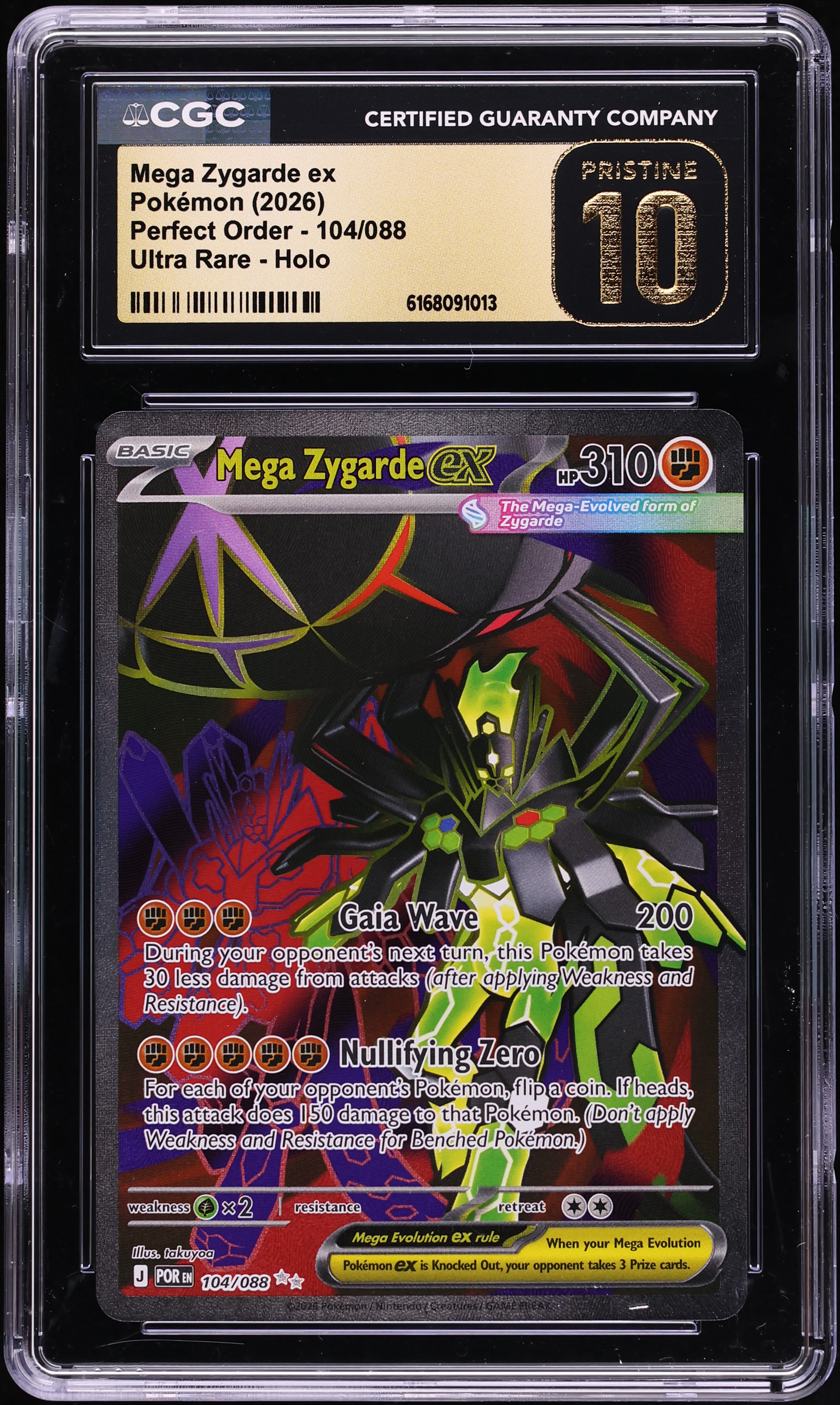 2026 Pokemon Mega Evolution Perfect Order Full Art Mega Zygarde ex #104 CGC 10 PRISTINE