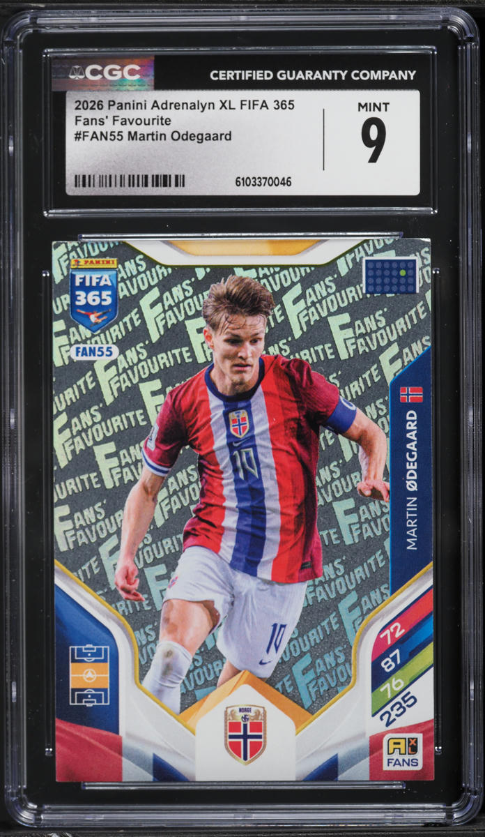 2026 Panini Adrenalyn XL FIFA 365 Fans' Favourite Martin Odegaard #FAN55 CGC 9 MINT