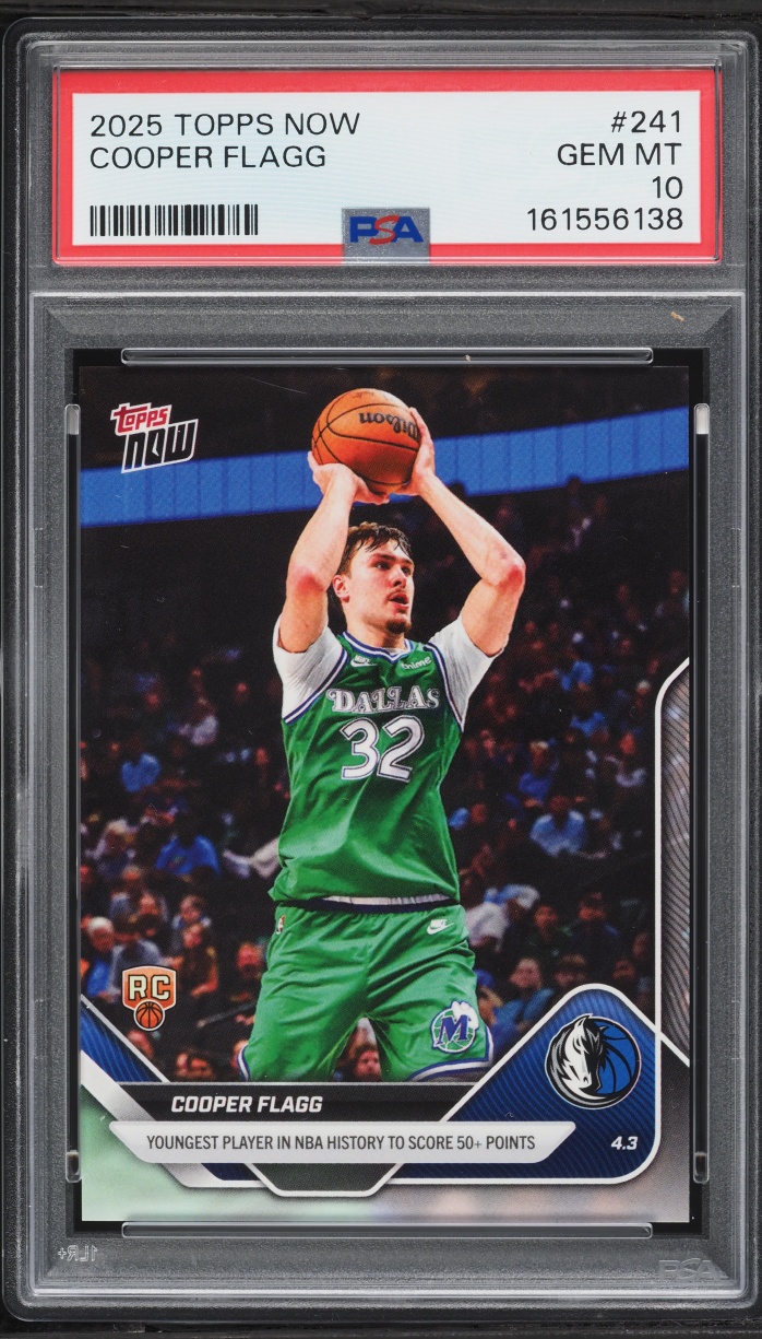 2025 Topps Now Cooper Flagg ROOKIE #241 PSA 10 GEM MINT