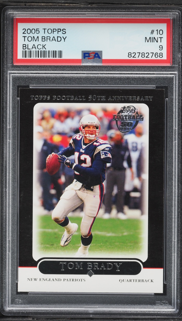 2005 Topps Black Tom Brady #10 PSA 9 MINT